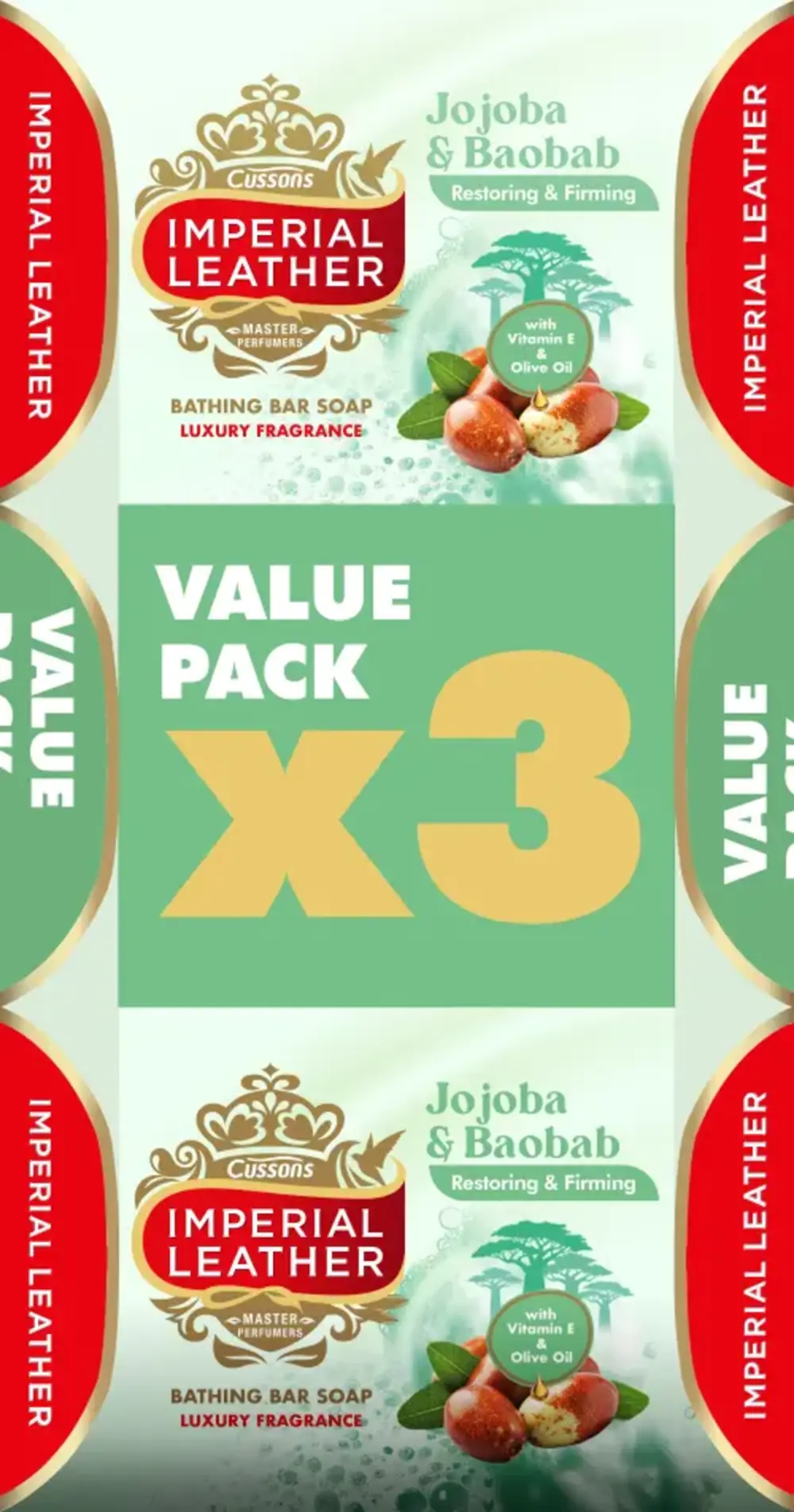 Imperial Leather Jojoba & Baobab Soap 3x150G Value Pack